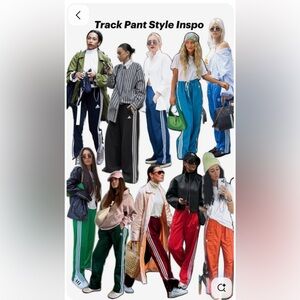 Adidas Women's Track Pants - black and White, large